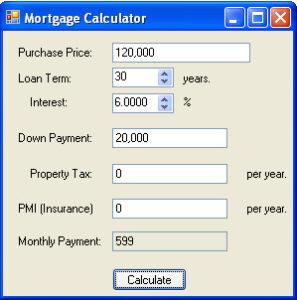mortgage calculator zillow and down payment